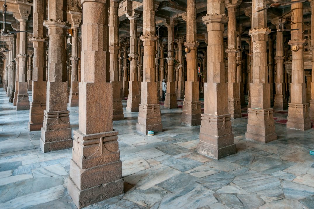 Jama Masjid Ahmedabad - pillars forest in the prayer room